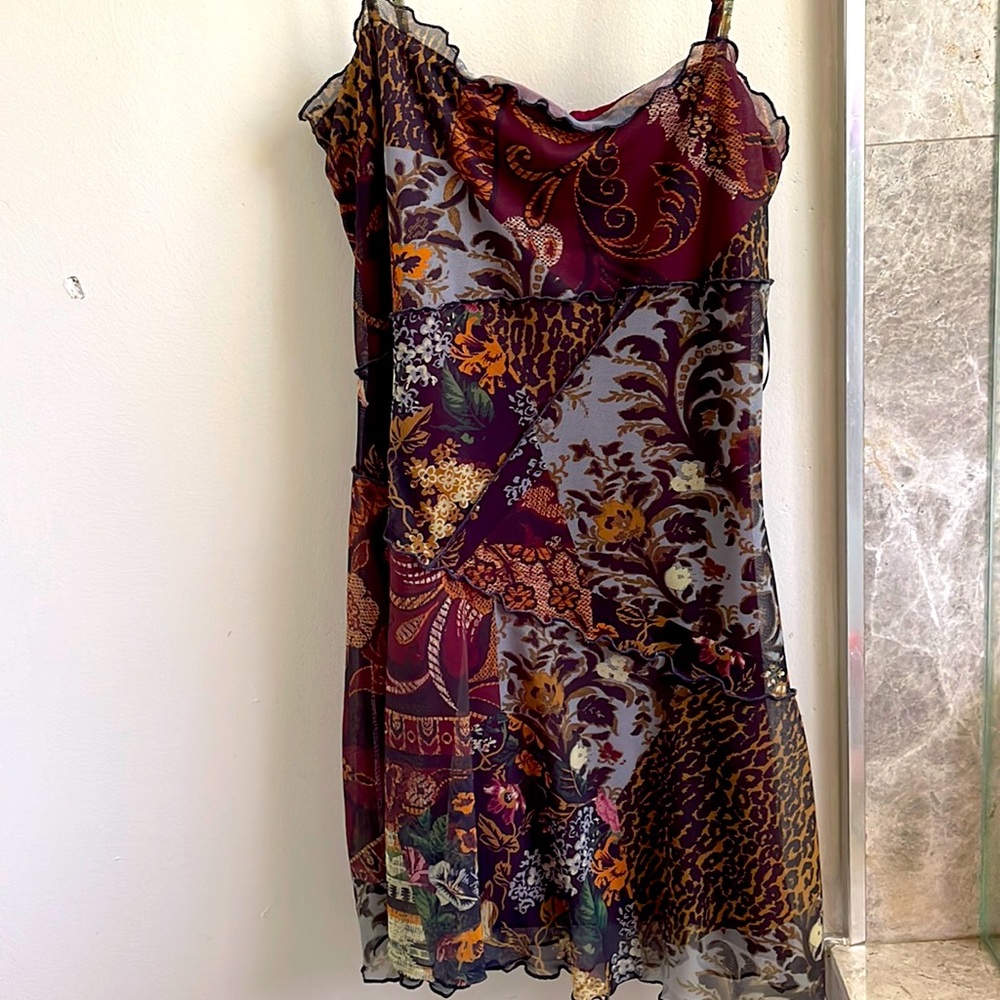 Urban outfitters*** dark red and mesh dress with beautiful detailing